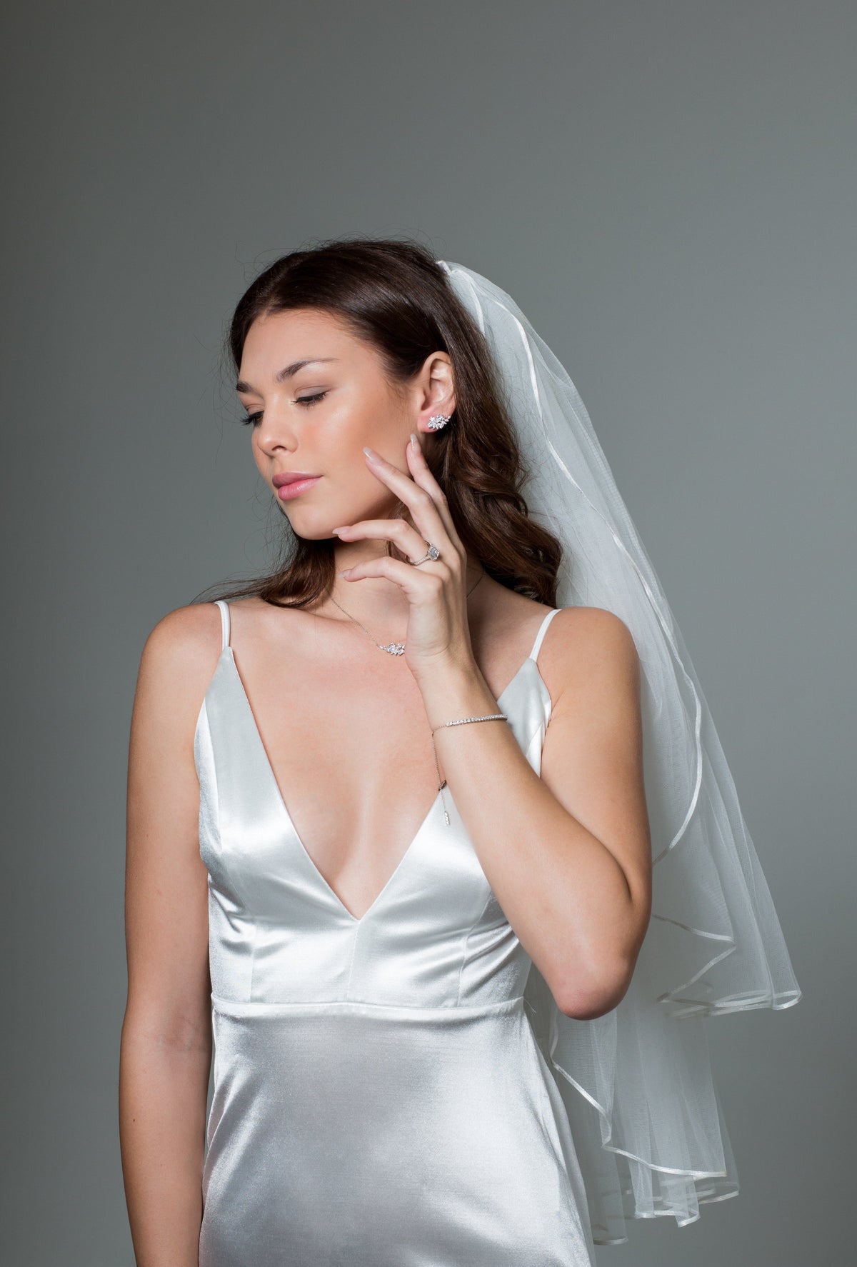 GEORGINI ICONIC BRIDAL HYACINTH NECKLACE SILVER Bevilles Jewellers 