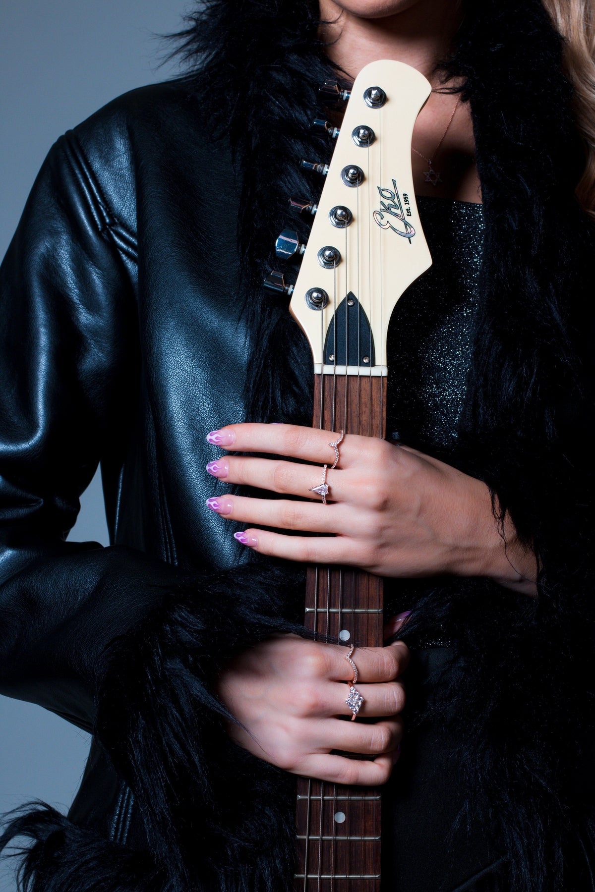 Georgini Rock Star Shield Rose Gold Ring Bevilles Jewellers 