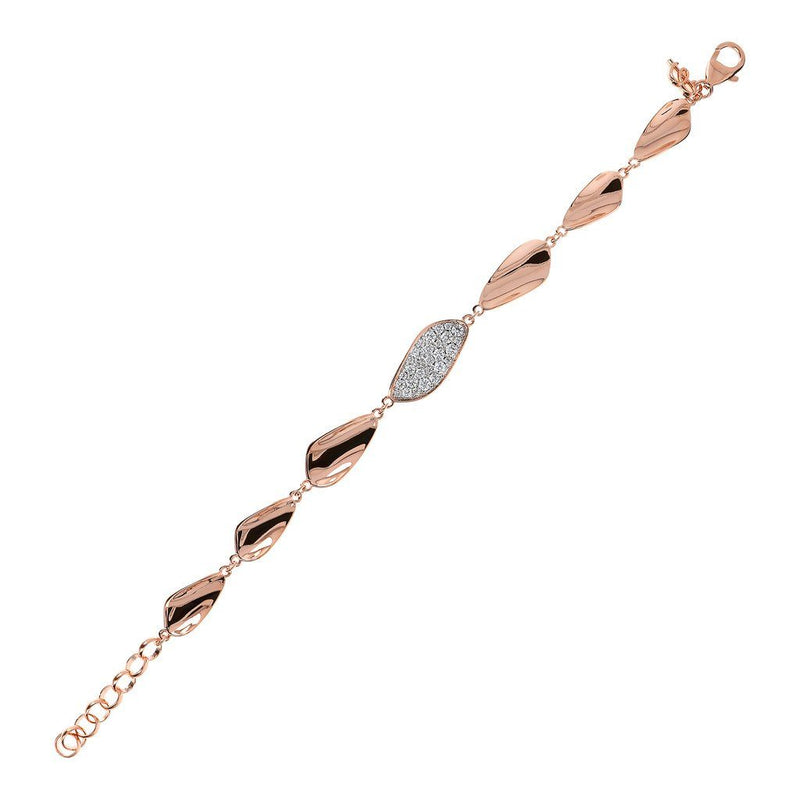 Bronzallure Leaves Bracelet Cubic Zirconia Bracelets Bronzallure 
