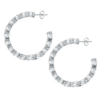 Chiara Ferragni Diamond Heart White Heart Big Hoop Earrings Bevilles Jewellers 
