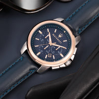 Maserati Successo Navy Blue Chronograph Bevilles Jewellers 