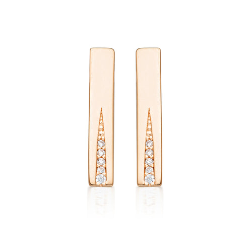 GEORGINI THE LAYERED EDIT GILDED EARRINGS ROSE GOLD Bevilles Jewellers 