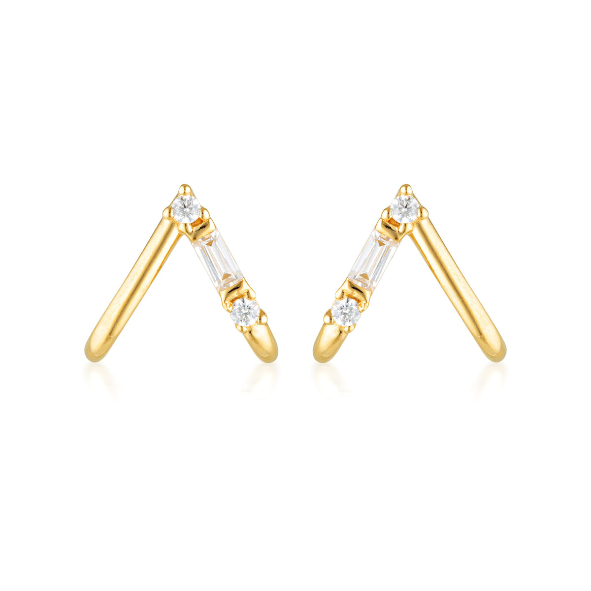 GEORGINI THE LAYERED EDIT TIGA EARRINGS GOLD Bevilles Jewellers 