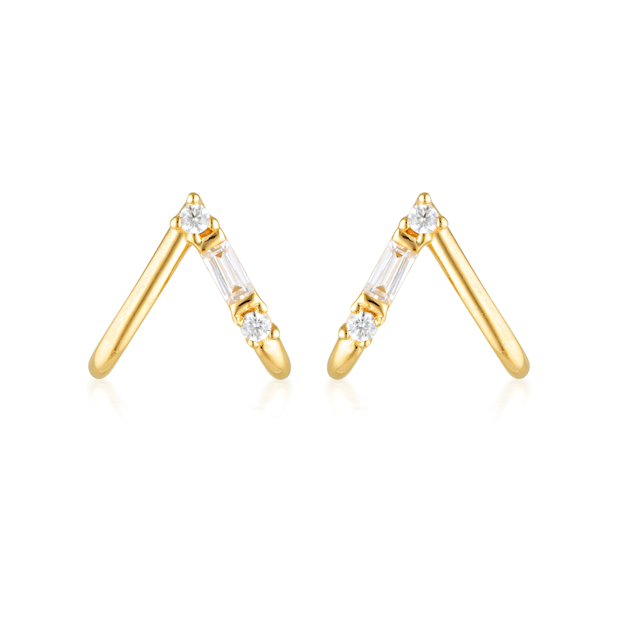 GEORGINI THE LAYERED EDIT TIGA EARRINGS GOLD Bevilles Jewellers 