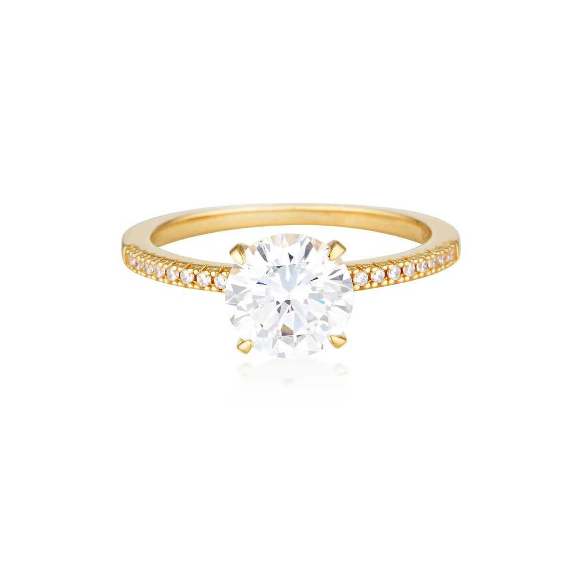 GEORGINI ICONIC BRIDAL FRANCESCA RING GOLD Bevilles Jewellers 