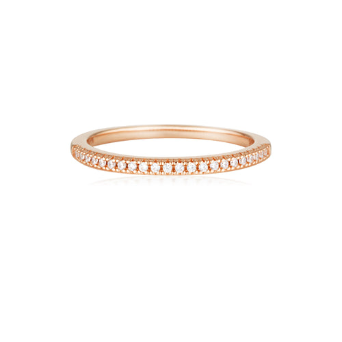 GEORGINI ICONIC BRIDAL ANNE BAND ROSE GOLD Bevilles Jewellers 