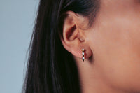 GEORGINI REFLECTION ENAMEL HOOP EARRINGS GOLD Georgini 