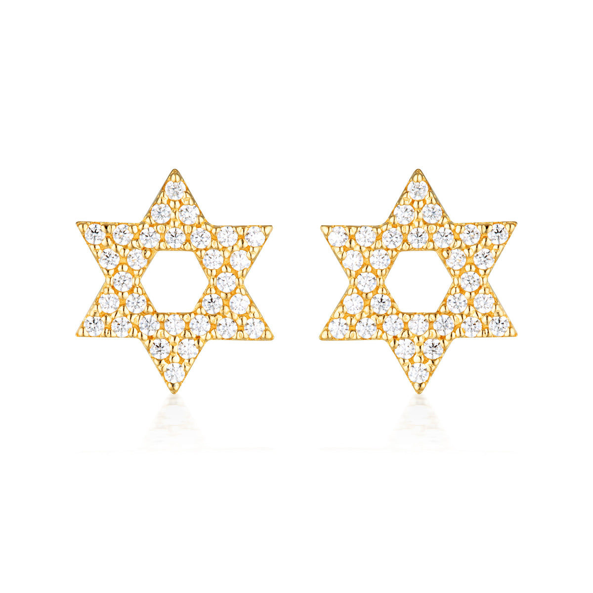 GEORGINI ROCK STAR STAR OF DAVID GOLD EARRINGS Georgini 