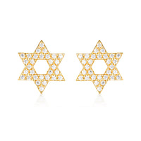 GEORGINI ROCK STAR STAR OF DAVID GOLD EARRINGS Georgini 