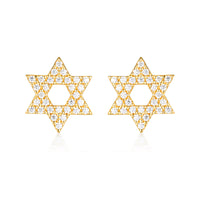 GEORGINI ROCK STAR STAR OF DAVID GOLD EARRINGS Georgini 