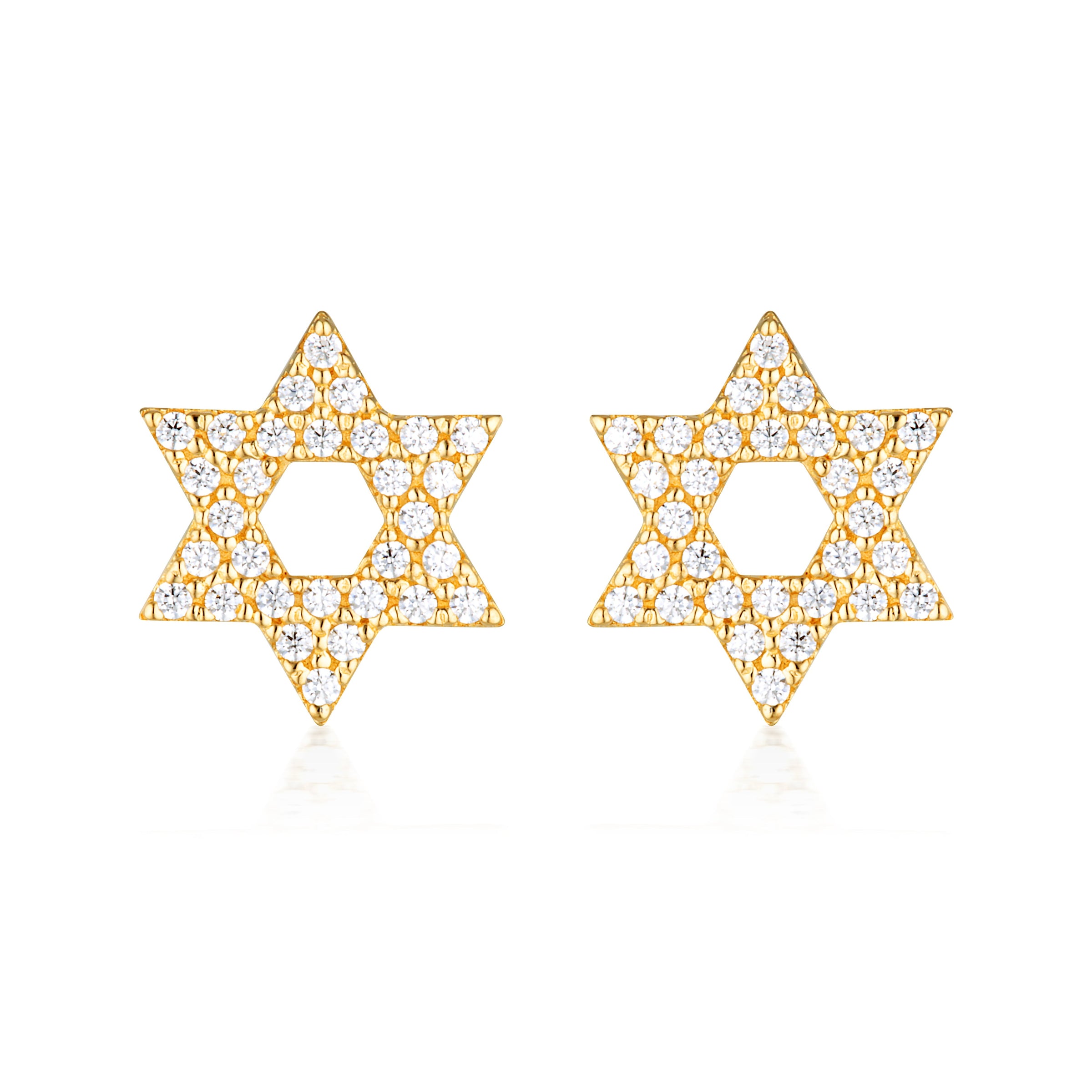 GEORGINI ROCK STAR STAR OF DAVID GOLD EARRINGS Georgini 