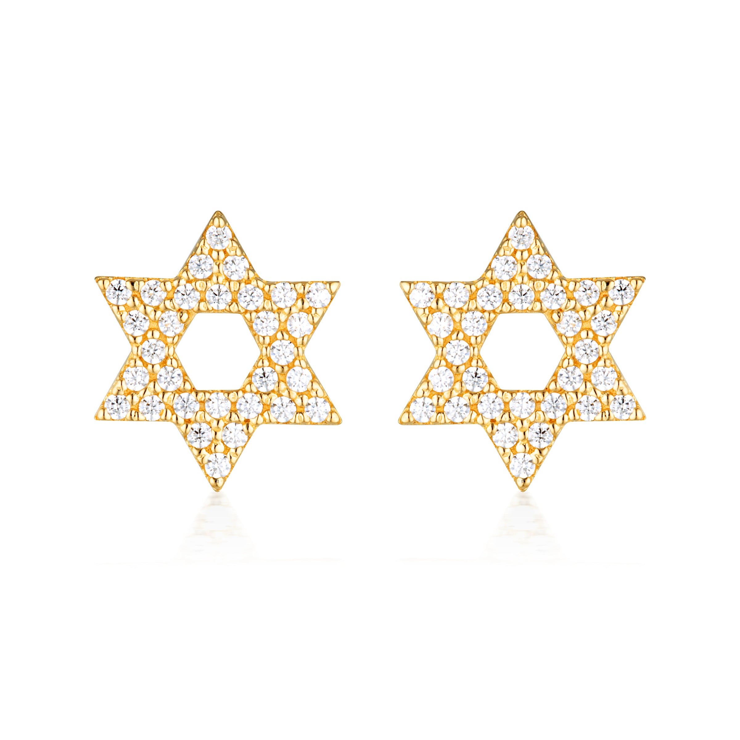 GEORGINI ROCK STAR STAR OF DAVID GOLD EARRINGS Georgini 