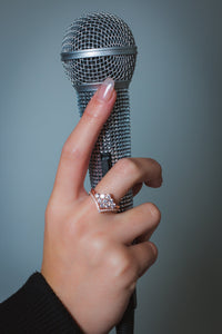 Georgini Rock Star Glam Rose Gold Ring Bevilles Jewellers 