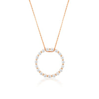 GEORGINI CIRCLE OF LIFE PENDANT - ROSE GOLD Bevilles Jewellers 