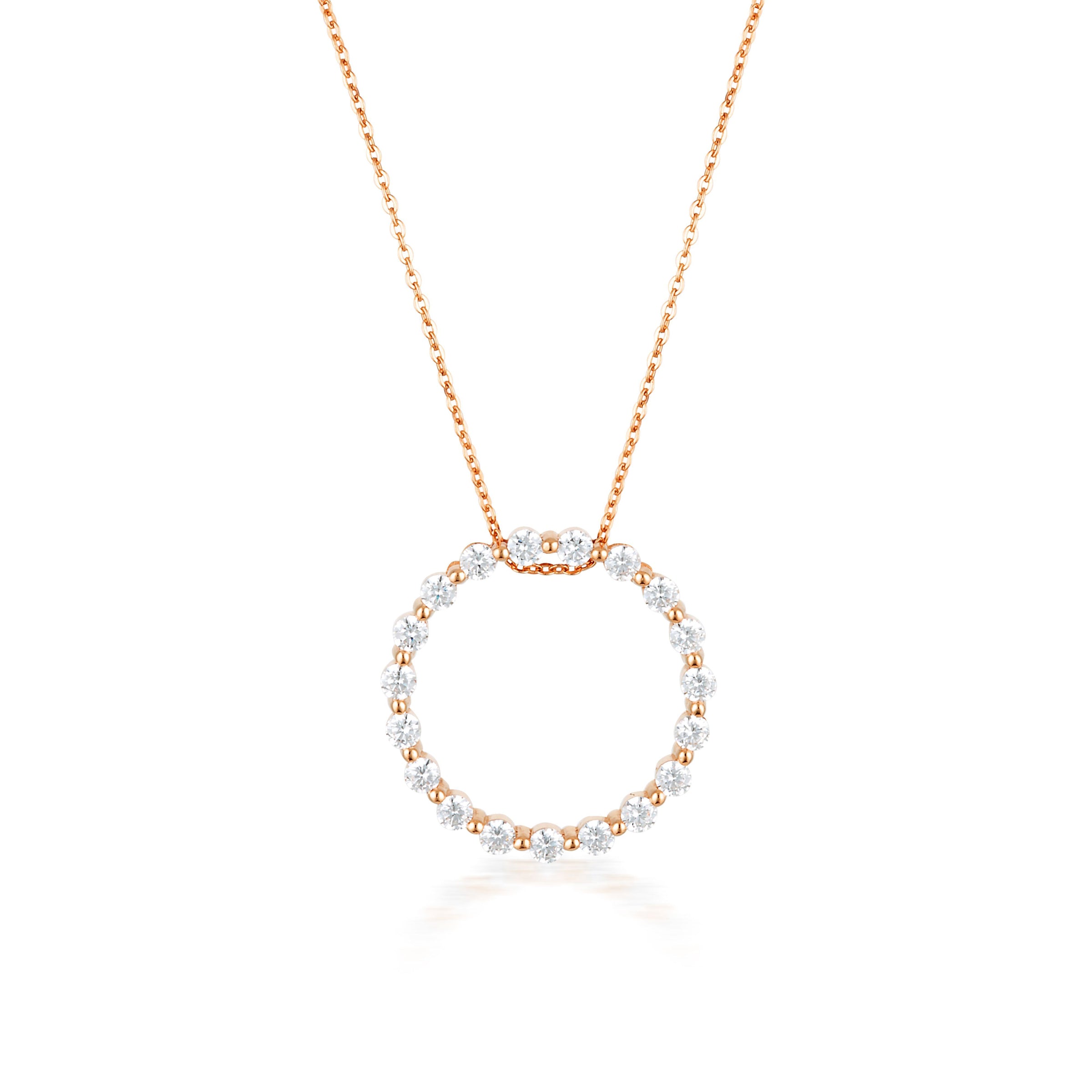 GEORGINI CIRCLE OF LIFE PENDANT - ROSE GOLD Bevilles Jewellers 