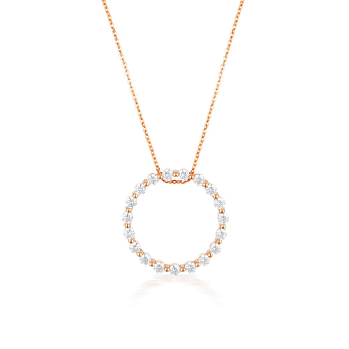 GEORGINI CIRCLE OF LIFE PENDANT - ROSE GOLD Bevilles Jewellers 