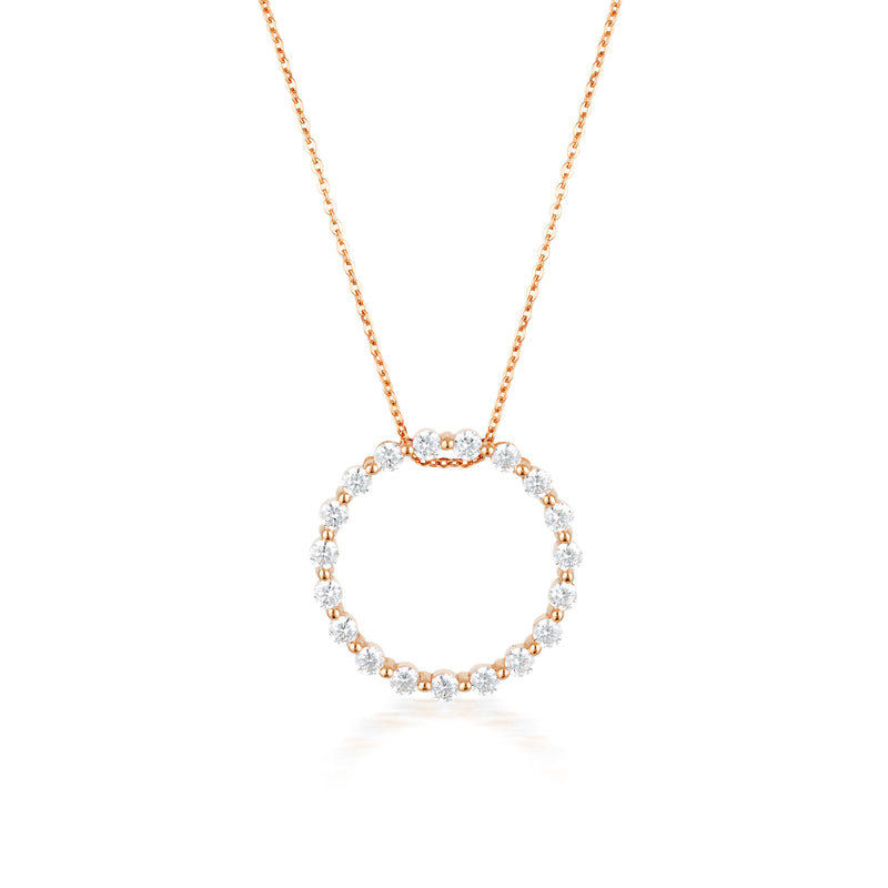 GEORGINI CIRCLE OF LIFE PENDANT - ROSE GOLD Bevilles Jewellers 