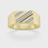 Men's Ring with 0.10ct of Diamonds in 9ct Yellow Gold
