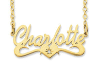 9ct Yellow Gold Personalised Diamond Name Necklace Necklaces Bevilles 