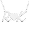Personalised Sterling Silver Initials Necklace Necklaces Bevilles 