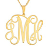 Personalised 9ct Yellow Gold Monogram Necklace Necklaces Bevilles 