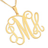 Personalised 9ct Yellow Gold Monogram Necklace Necklaces Bevilles 