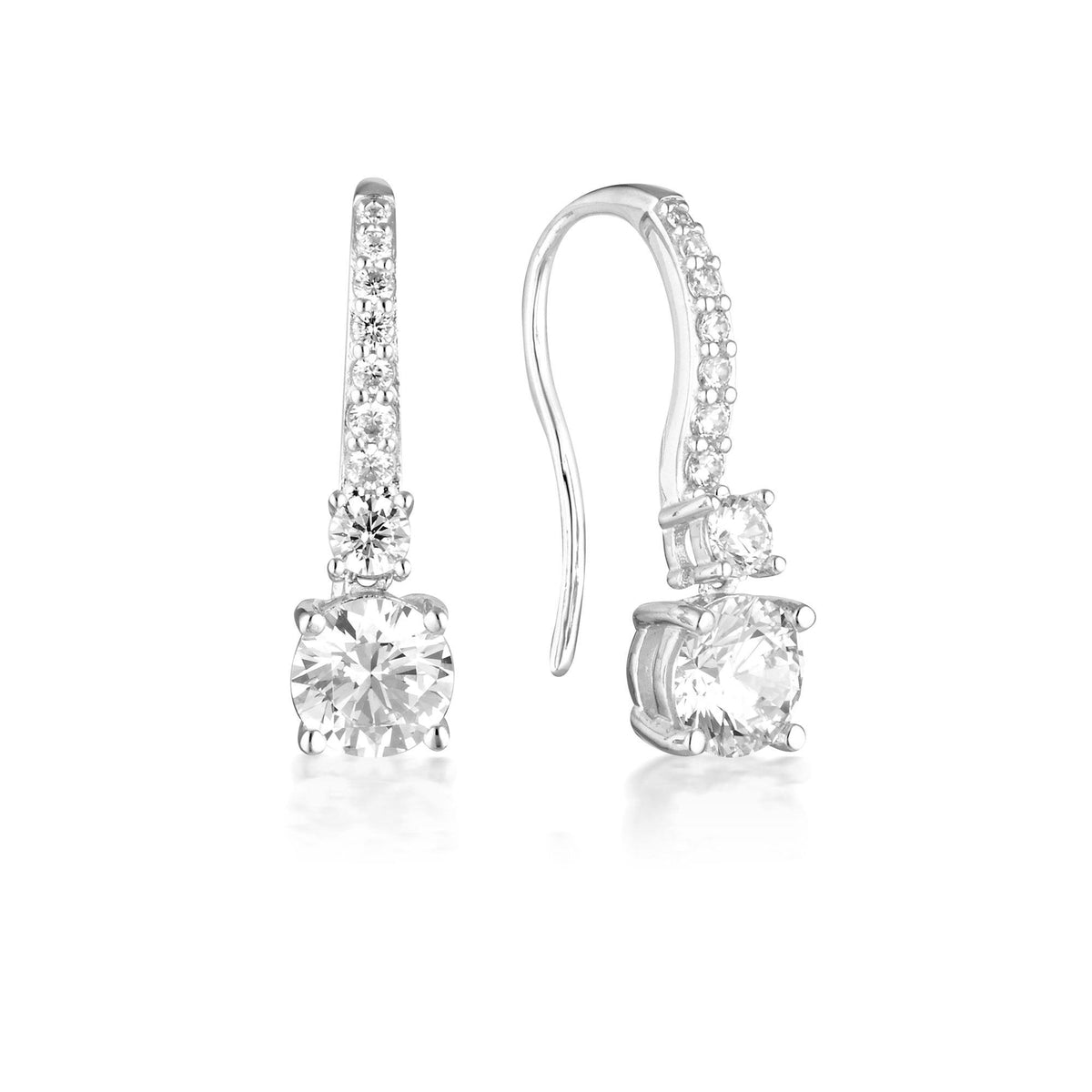 GEORGINI ICONIC BRIDAL DAPHNE EARRINGS SILVER Bevilles Jewellers 