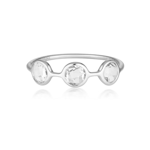 Georgini - Kiklo Sterling Silver White Topaz Ring Bevilles Jewellers 6 