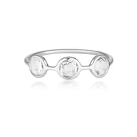 Georgini - Kiklo Sterling Silver White Topaz Ring Bevilles Jewellers 9 