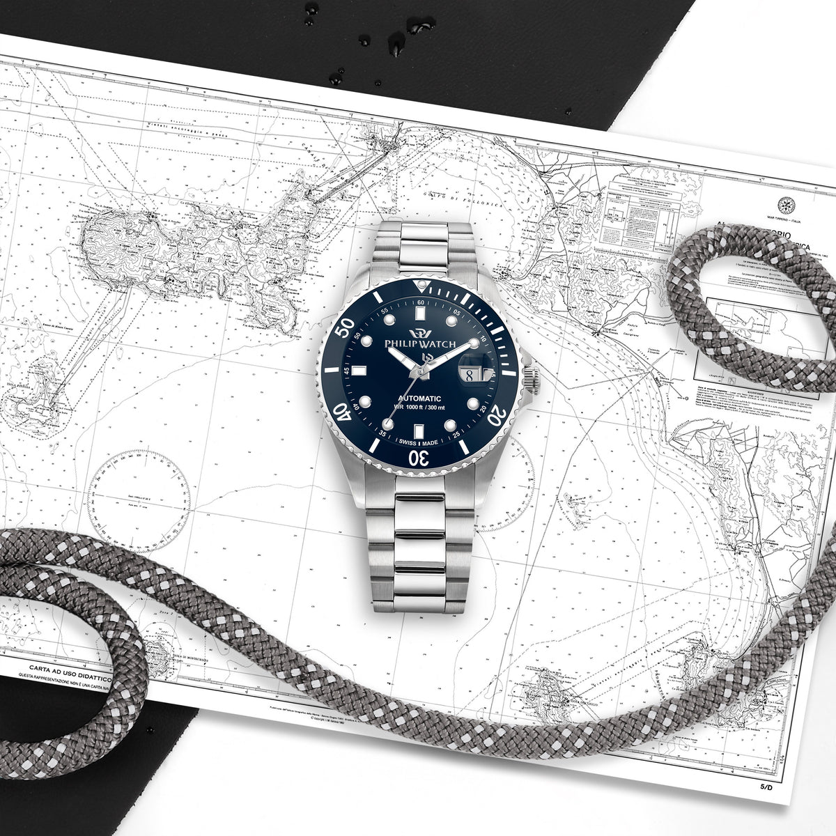 Philip Caribe Diving Automatic Blue Watch Watches Philip Watch 