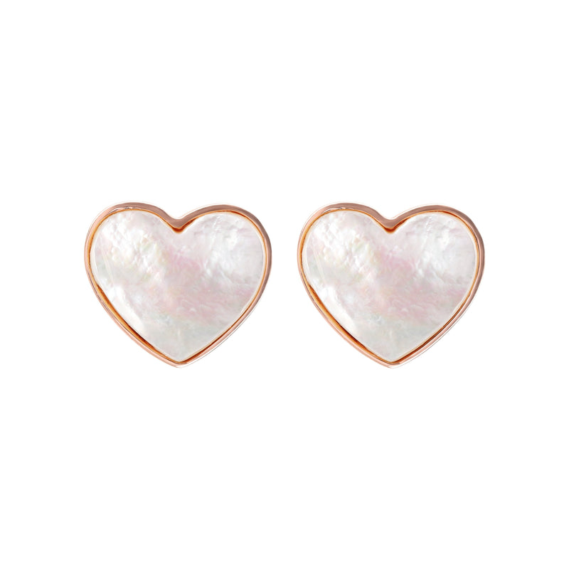 Bronzallure Natural Stone Heart Earrings Earrings Bronzallure 