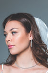 GEORGINI ICONIC BRIDAL VERA EARRINGS SILVER Bevilles Jewellers 