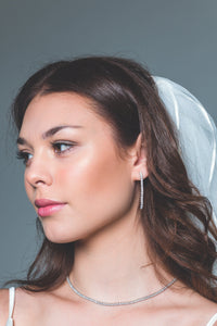 GEORGINI ICONIC BRIDAL VERA EARRINGS SILVER Bevilles Jewellers 