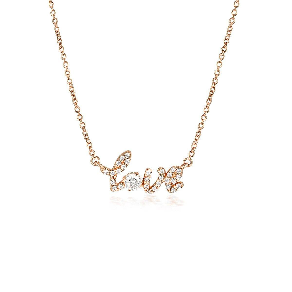 GEORGINI NOEL NIGHTS LOVE PENDANT ROSE GOLD Bevilles Jewellers 