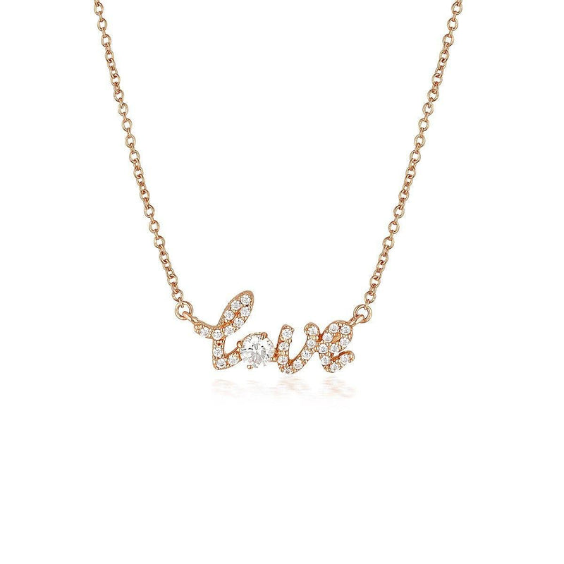 GEORGINI NOEL NIGHTS LOVE PENDANT ROSE GOLD Bevilles Jewellers 
