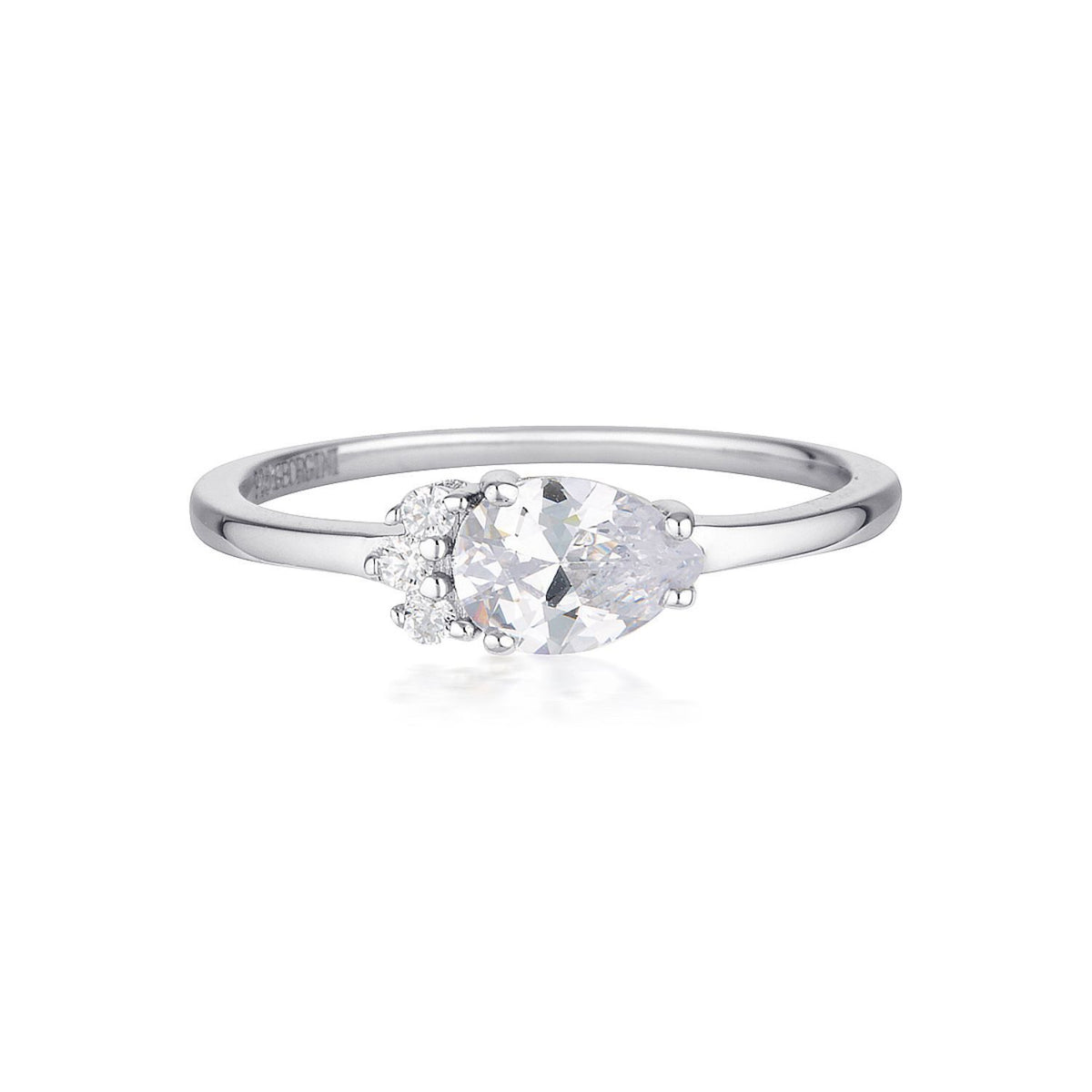 Georgini - Willow Sterling Silver Cubic Zirconia Ring Bevilles Jewellers 