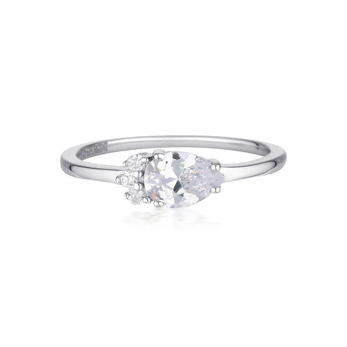 Georgini - Willow Sterling Silver Cubic Zirconia Ring Bevilles Jewellers 
