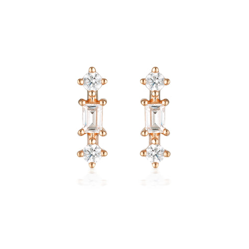 GEORGINI THE LAYERED EDIT TOLU EARRING ROSE GOLD Bevilles Jewellers 
