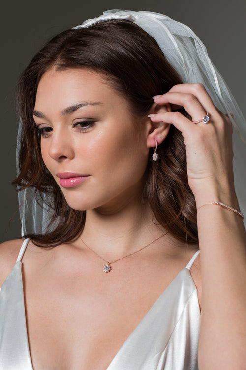 GEORGINI ICONIC BRIDAL ELOISE PENDANT ROSE GOLD Bevilles Jewellers 