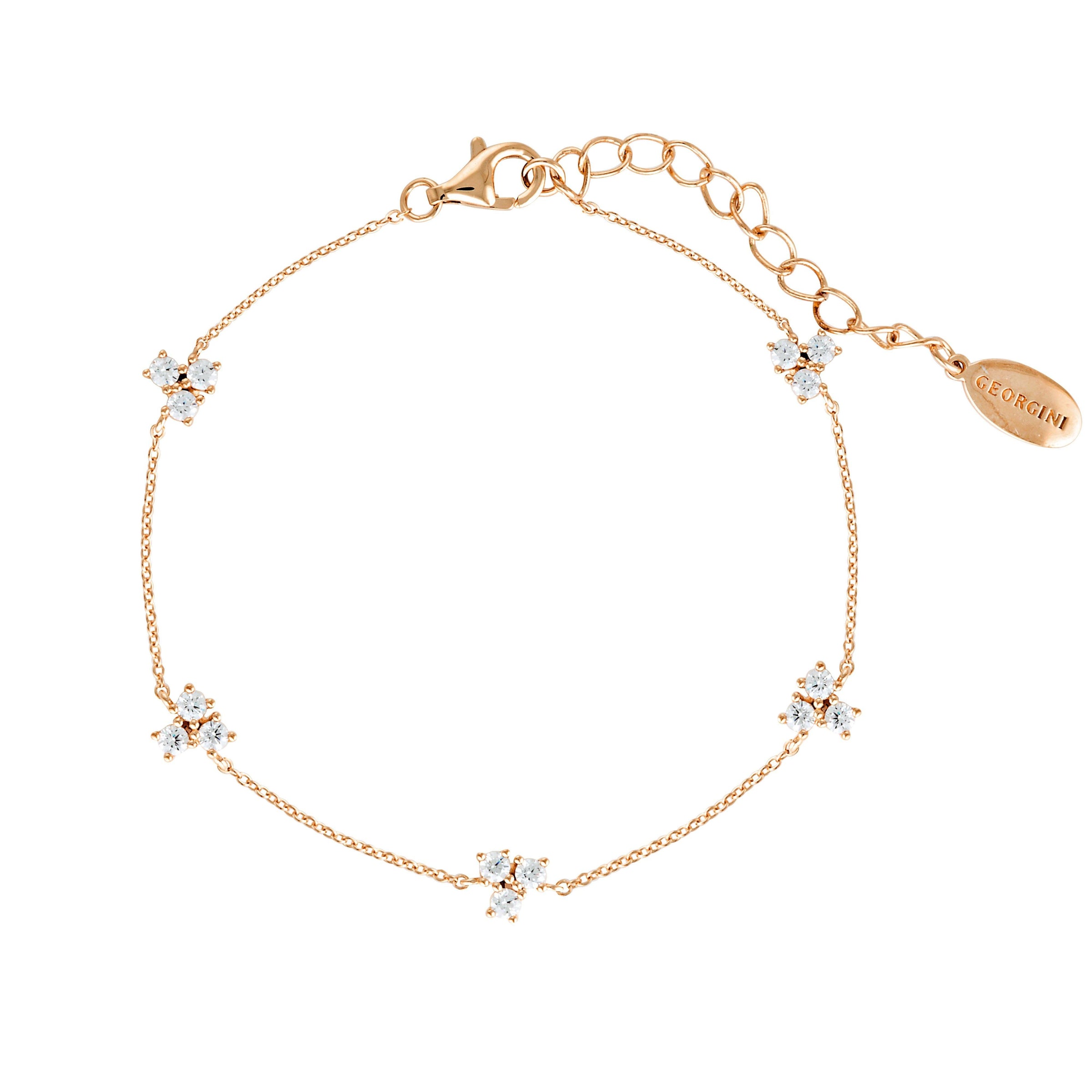 THE LAYERED EDIT TROIS BRACELET ROSE GOLD Bevilles Jewellers 
