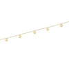 9ct Yellow Gold Silver Infused 5 Puff Heart Anklet Anklet Bevilles 