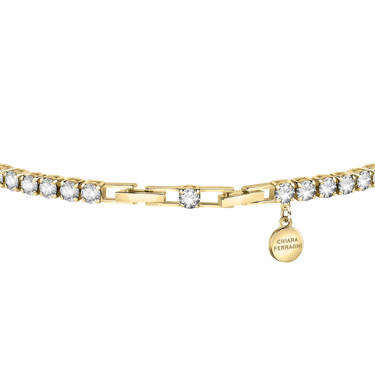 Chiara Ferragni Diamond Heart White Stone Gold Tennis Bracelet Bevilles Jewellers 