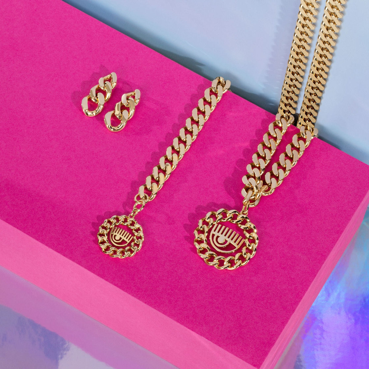 Chiara Ferragni Chain Collection Gold Eye Bracelet Bevilles Jewellers 