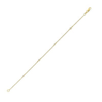 9ct Yellow Gold Silver Infused Cubic Zirconia Bracelet Bracelets Bevilles 