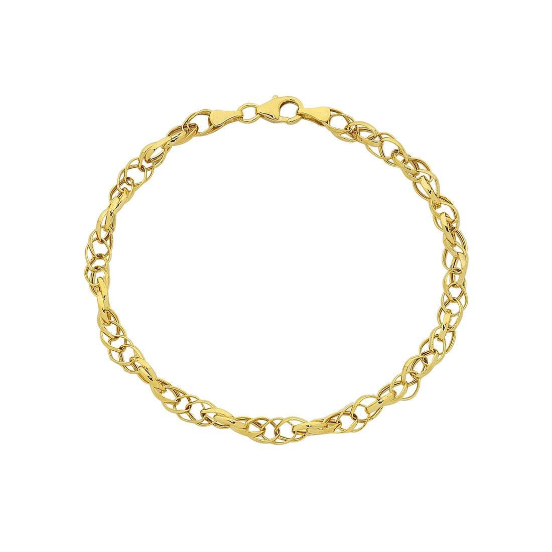 9ct Yellow Gold Silver Infused Belcher Bracelet Bracelets Bevilles 