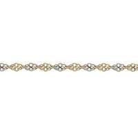 9ct Yellow Gold Two Tone Singapore Bracelet Bracelets Bevilles 