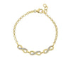 9ct Yellow Gold Silver Infused Two Tone Infinity Bracelet Bracelets Bevilles 