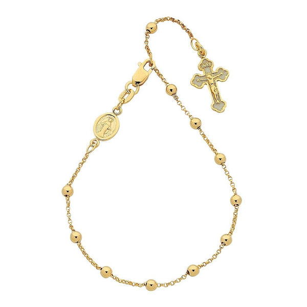 Rosary Bracelet 18k japan gold, Women's Fashion, Jewelry & Organizers,  Bracelets on Carousell