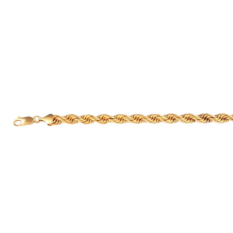 9ct Yellow Gold Silver Infused Triple Row Bracelet 19cm Bracelets Bevilles 