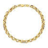 9ct Yellow Gold Silver Infused Cubic Zirconia Set Belcher Bracelet Bracelets Bevilles 